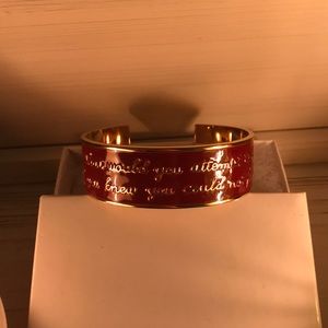 RED&GOLD Rustic Cuff “What Would You...” Bracelet